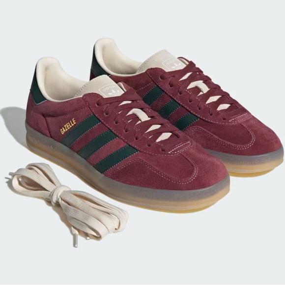 adidas Shoes - Adidas Gazelle Burgundy and Dark Green Sneakers